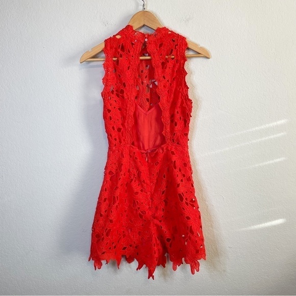 ASTR the Label Lace Red Romper Size Small - Picture 4 of 13